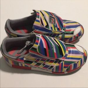 Rainbow adidas tennis shoes